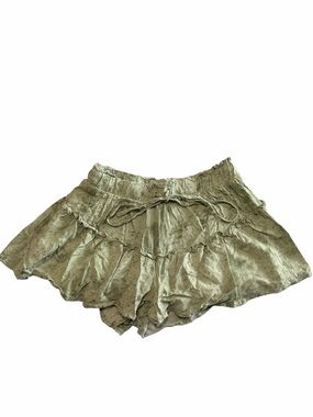 Cute Alter’d State ruffle‎ flowy summer Green pink lined Skirt woman Size Small